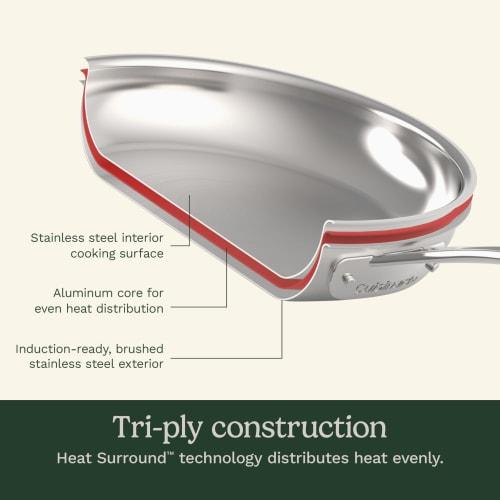 Cuisinart MCP22-24N MultiClad Pro Stainless Steel Open Skillet 12-Piece Set, Silver (ZPV-1842)