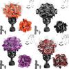 With Skeleton Hands Halloween Flowers Realistic Simulation Decorative Floral Bouquet Skull Hand Rose Gothic Fake Flower