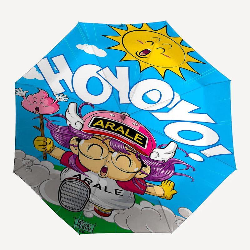 

1pc ARALE HONYO!Open/Close Umbrella-Windproof, Compact Travel Umbrella, Sturdy 8-Rib Shaft1094