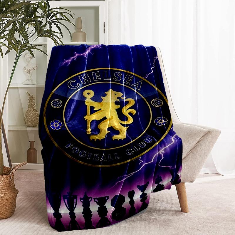 Chelsea F.C Print Blanket - Soft & Comfortable, for Bedroom, Travel, Sofa, Home Decoration - Birthday Christmas Gift for Friend