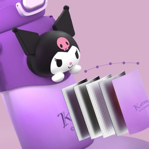 Pochacco, Hello Kitty, Hangyodon, Kuromi, Cinnamoroll, and My Melody Vacuum Insulated Portable Water Bottle for Kids and Adults. Stainless Steel Mug,