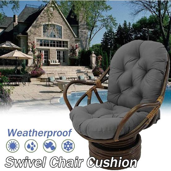 Swivel Rocker Cushion, Washable & Uv-Resistant Rocking Chair Pads, Cushion Mat for Recliner Rocking Rattan Chair Folding Garden Seat Cushion Sofa
