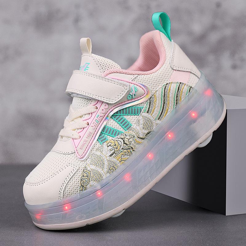 

Модные роликовые коньки Classmate 2025, сетчатые кроссовки с подсветкой для детей среднего и старшего возраста, мужские и женские спортивные туфли 30