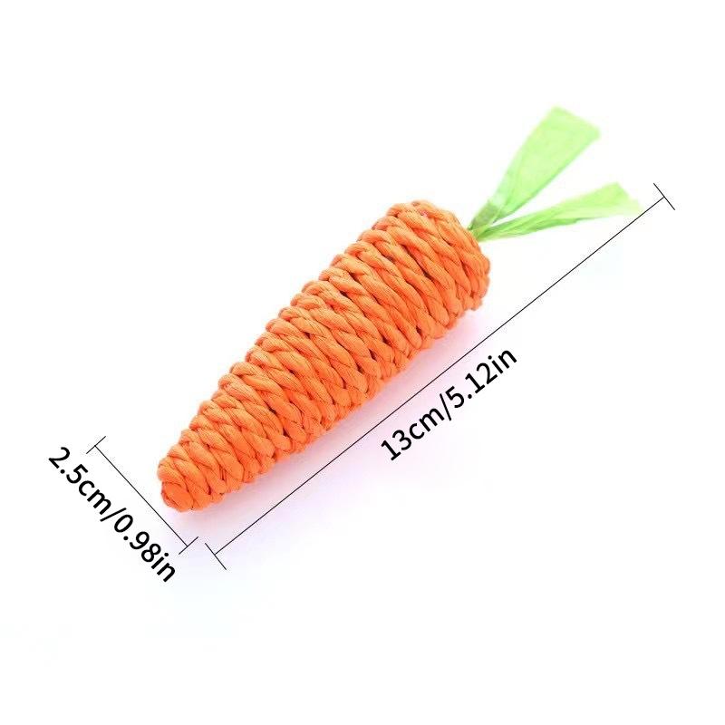 Fun Cat Teething Stick Sound Carrot Cuddle Toy Anti-Bite Scratch Board Pet Supplies For Interactive Entertainment
