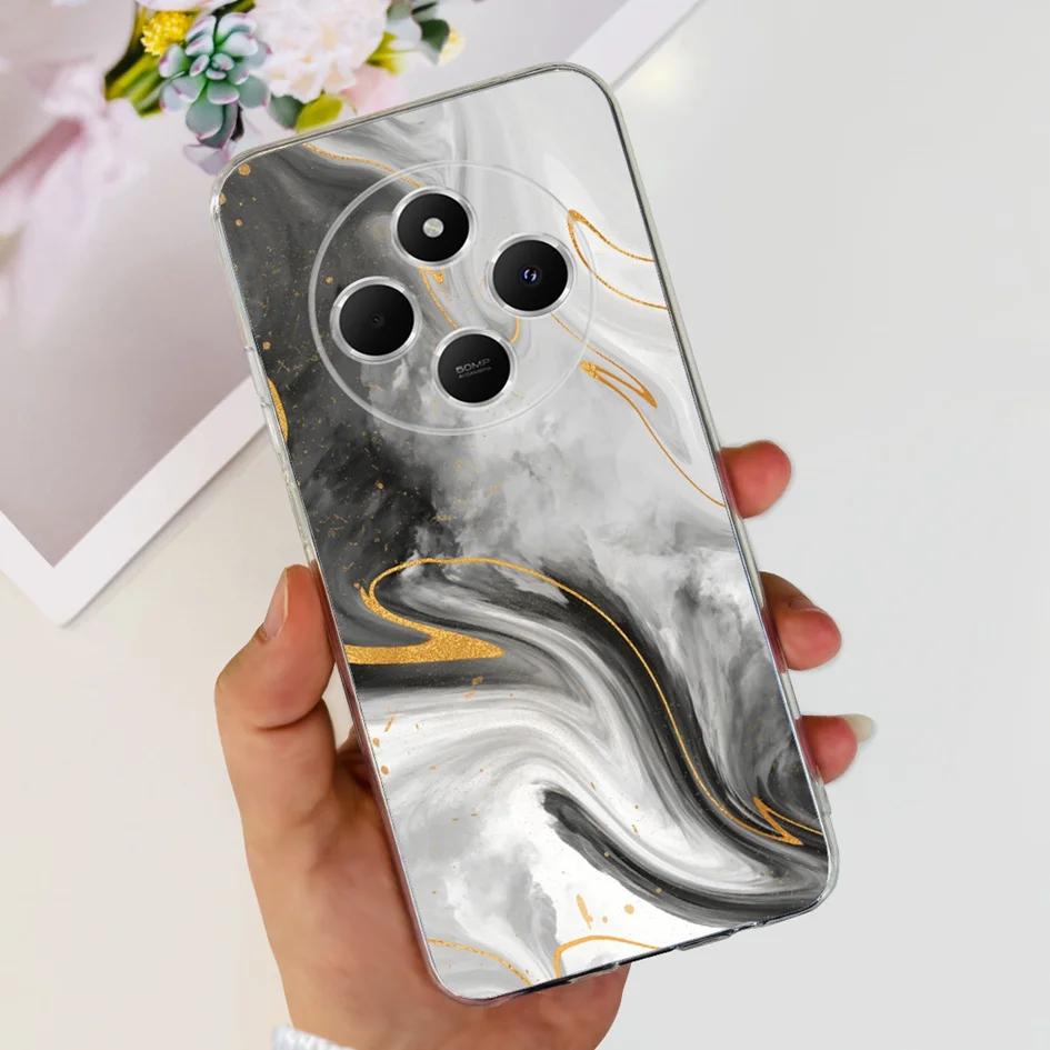 For Xiaomi Poco C75 Case 2024 New Stylish Flower Soft Transparent Silicone Phone Cover For Xiaomi Poco C75 4G C 75 PocoC75 Coque