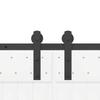 Sliding Door Hardware Set 366 cm Steel Black