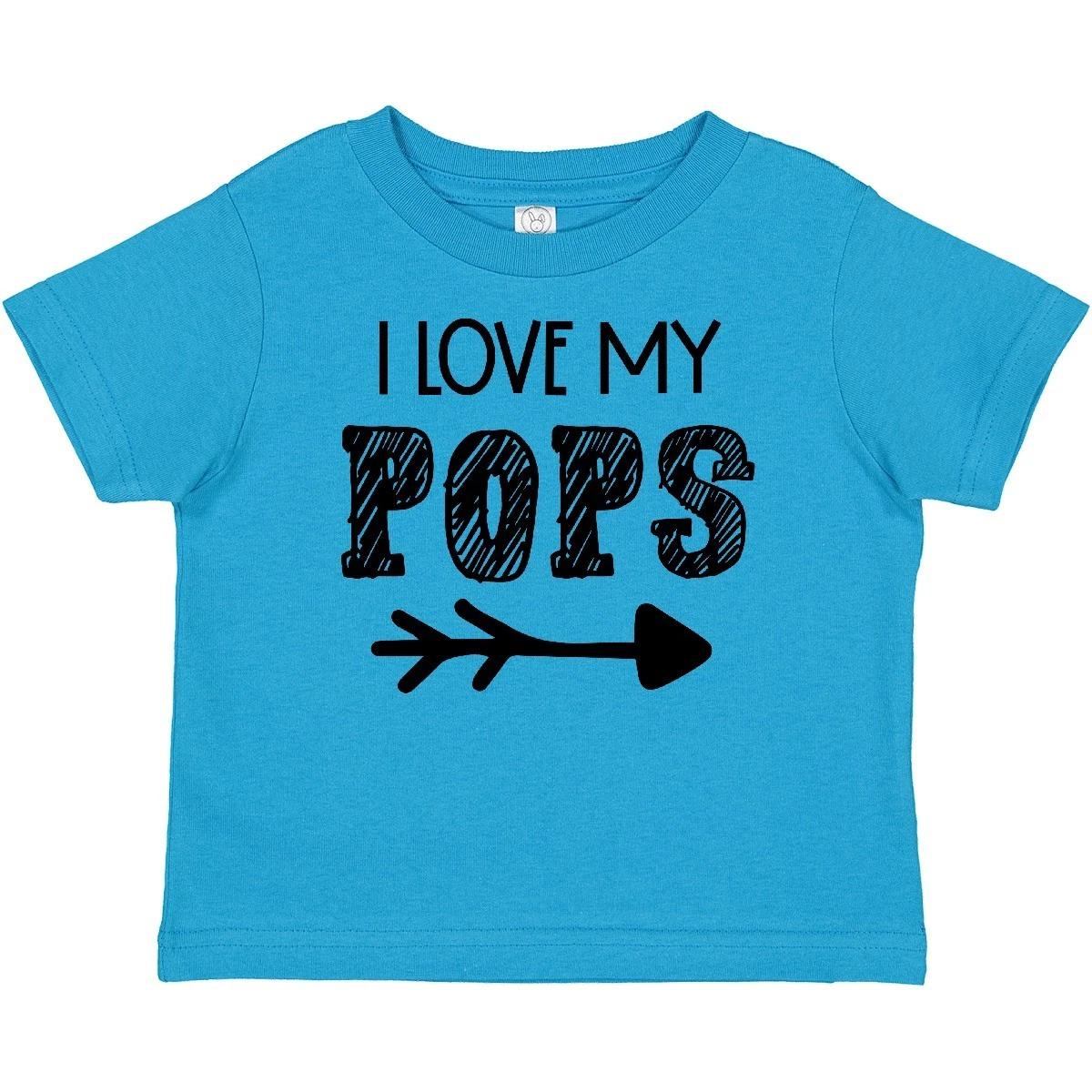 Inktastic I Love My Pops With Arrow Baby T-Shirt Fathers Day Kids Grandpa Family 160