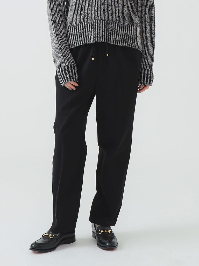 B:MING LIFE STORE by BEAMS Women's Fleece-Lined Easy Pants, Size M, BLACK