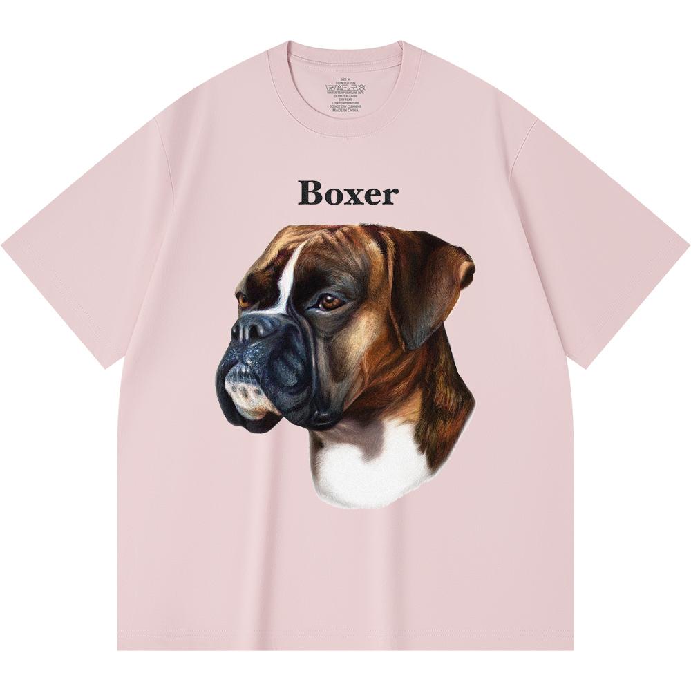 230GSM 100% Cotton T-Shirt Boxer Print Tees Funny Harajuku Style Combed Cotton Tshirt