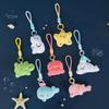 Cute Cartoon Marine Animal Plush Keychain Kawaii Little Animal Octopus Dolphin Backpack Pendant Decoration Accessories Gift