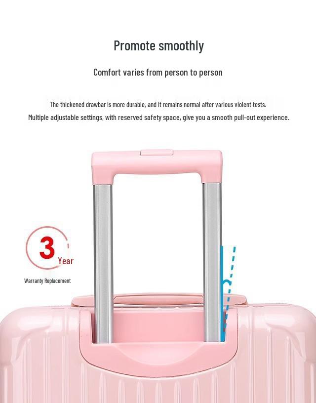 Women's Lightweight Durable Suitcase: New Model with Silent Wheels, Large Capacity & Combination Lock