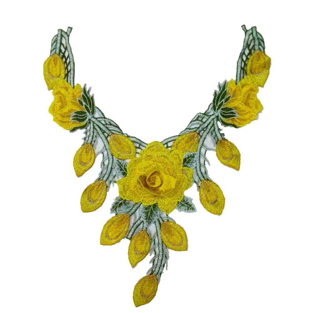 Detachable Embroidery Flower Applique 24cm X 34cm Floral Patches  Crafts Clothing Accessories