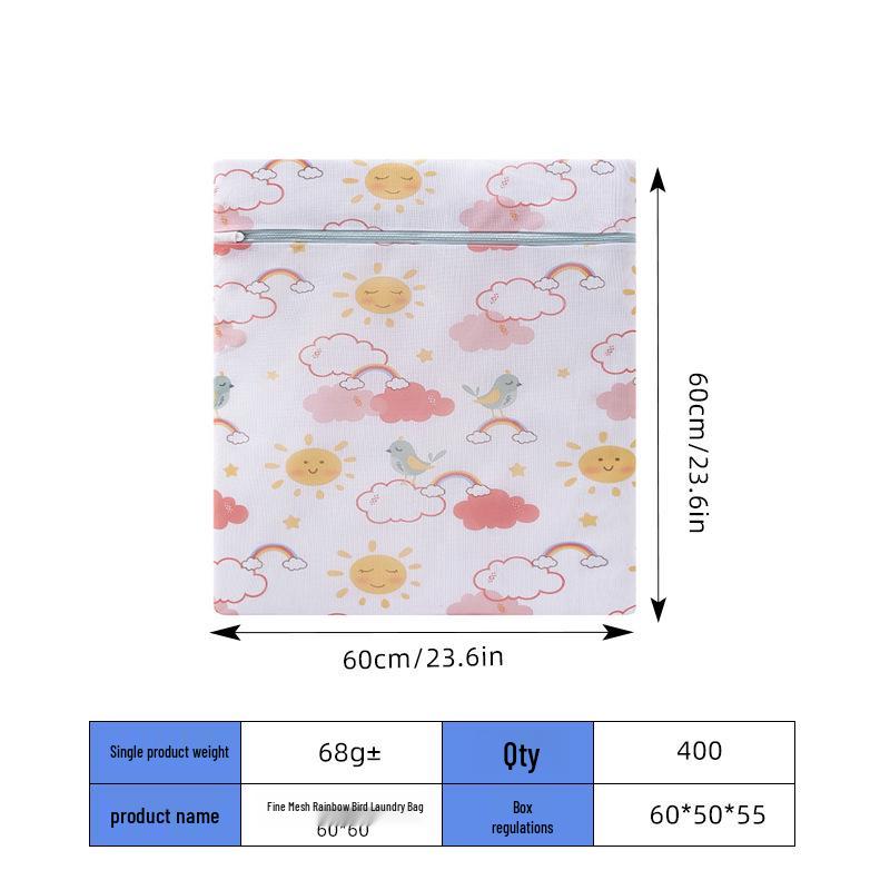 Printed Mesh Laundry Bag Set for Delicates – Cylindrical Bra and Clothing Wash Bags