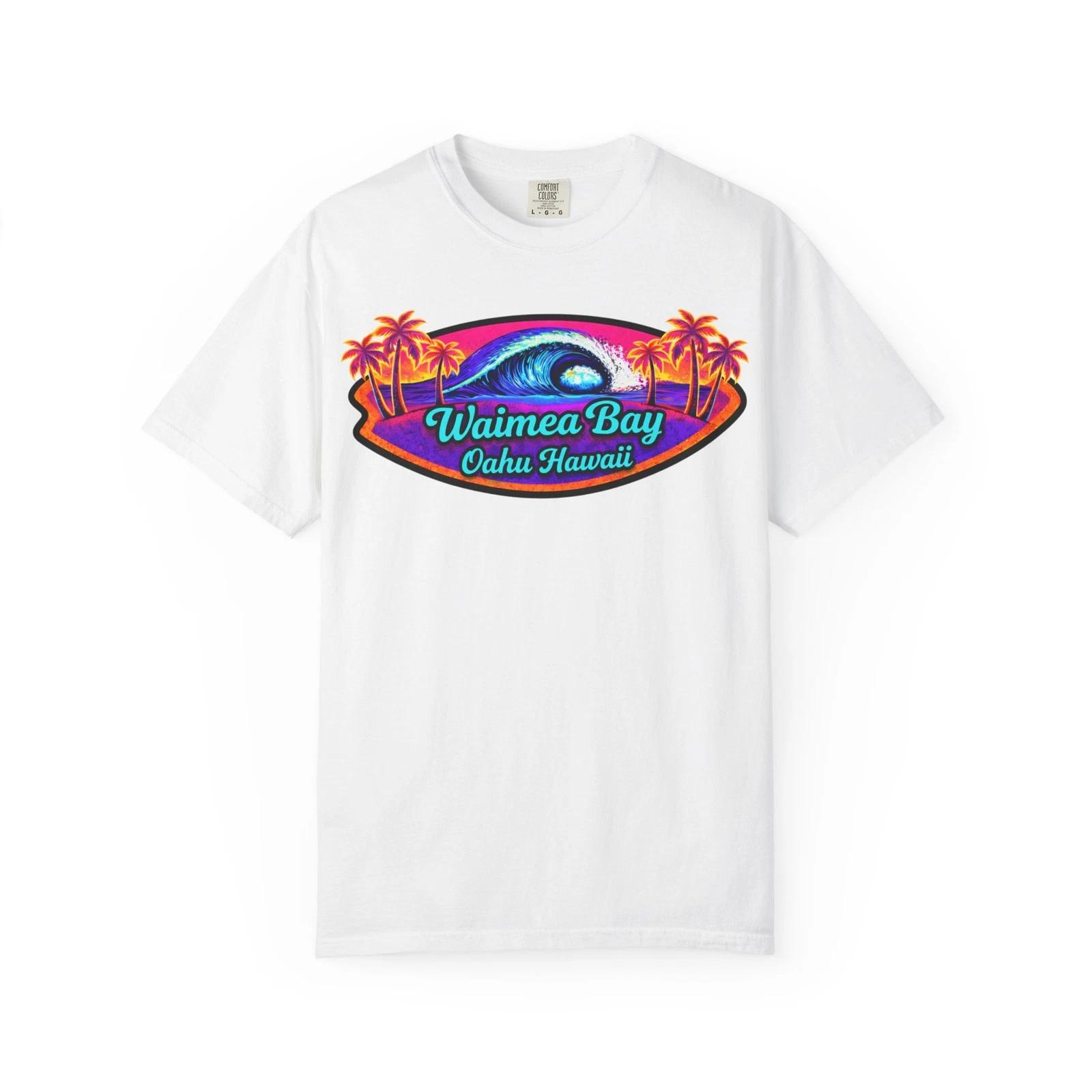 Waimea Bay surfing 100% Cotton T-shirt Mens Tees Top 3XL