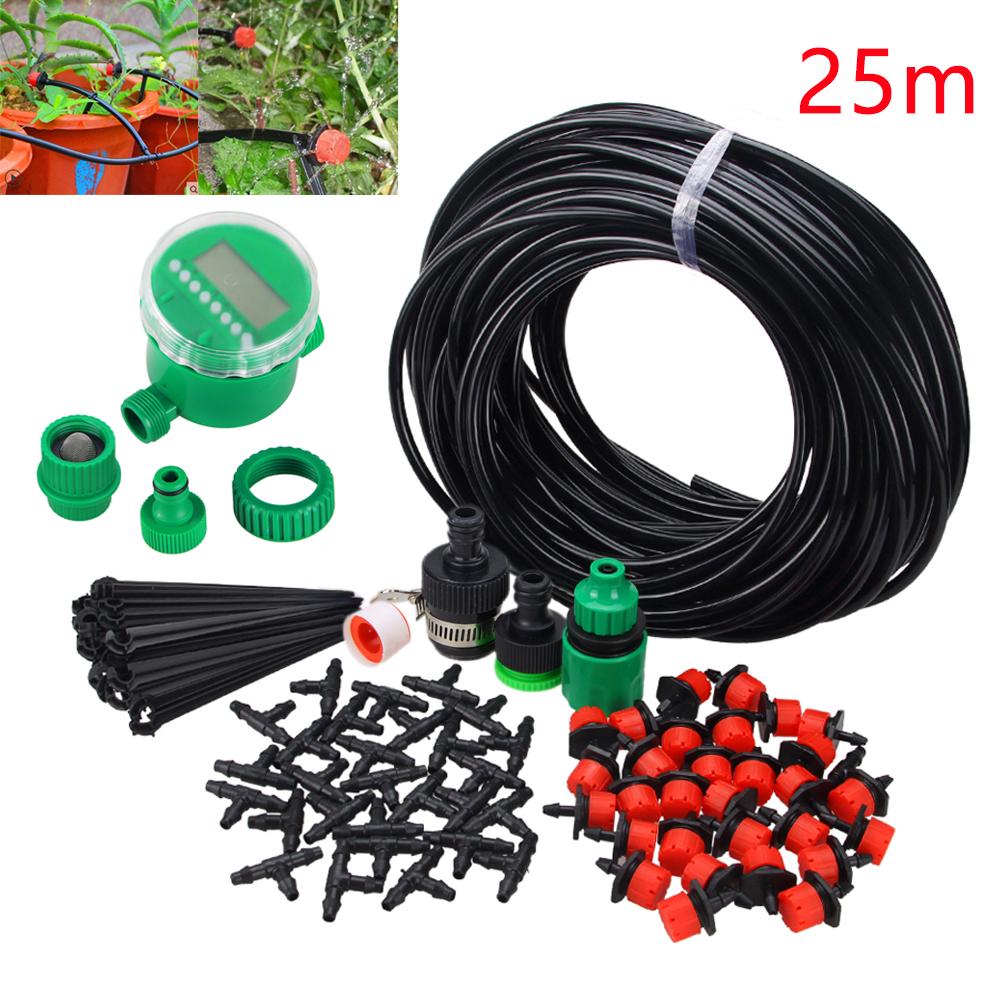 25m Diy Drip Irrigation System Automatic Watering Garden Hose Micro Drip Kits Adjustable Drippers Buy At A Low Prices On Joom E Commerce Platform
