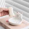 Simple And Creative Soap Water Filter Rack Cute Bear Soap Dish Ceramic Home High-End Decorative Ornament