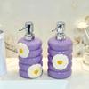 410ml Ceramic Soap Bottle Shampoo Soap Press for Home Use Press Pump Refillable Container Leak Proof Bathroom Refill Dispenser