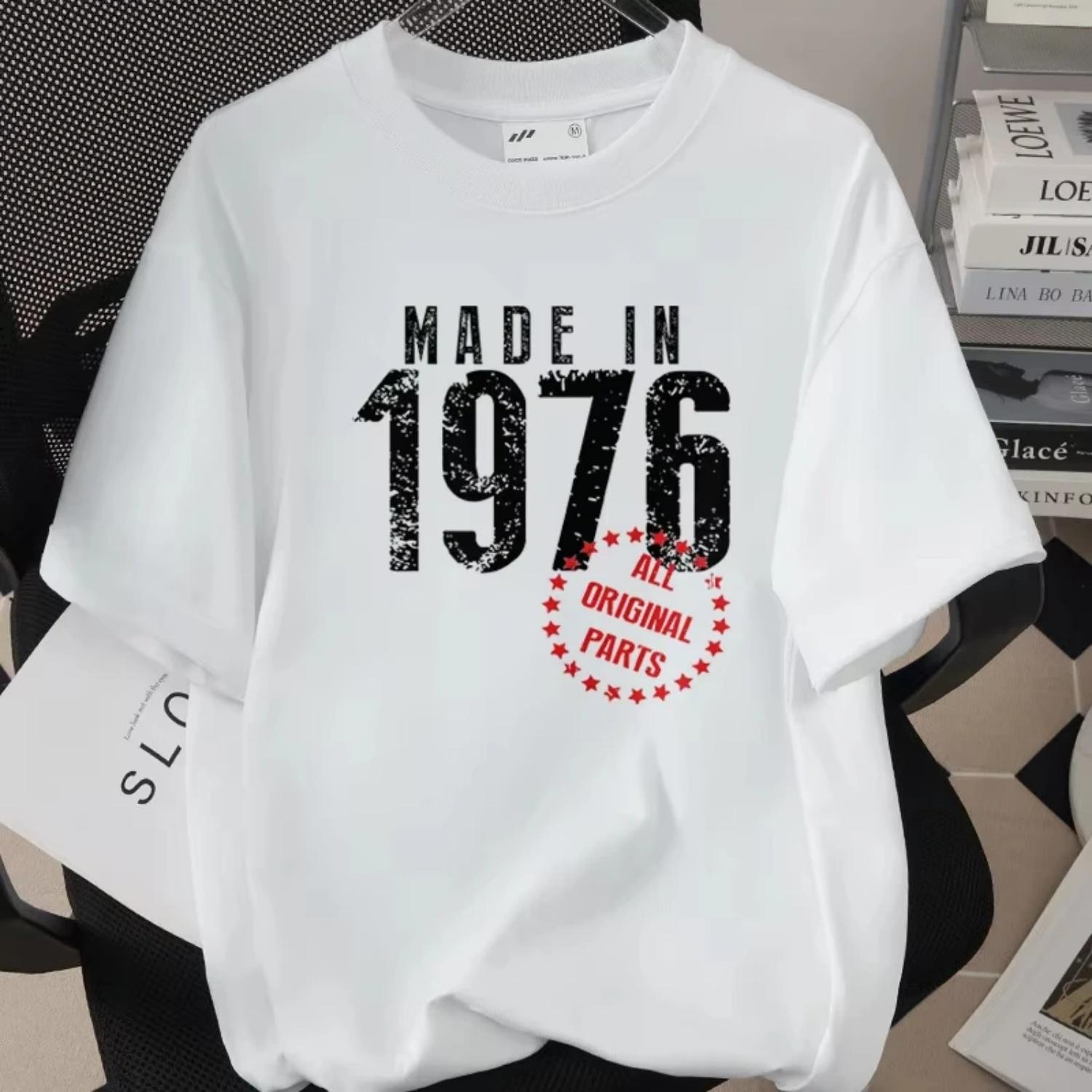 

Made in March July 1966 T Shirt New Short Sleeve Born in October November Every Month 60 Years Old Birthday Gift Tee Tops S чёрный