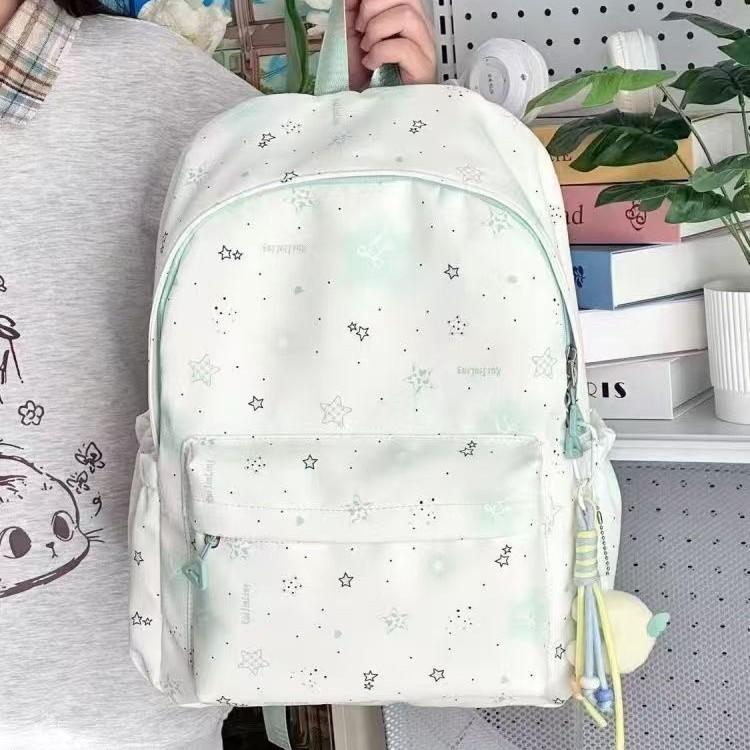Schoolbag Korean Version Ins High-value Backpack, Junior High School and Junior High School Schoolbag, Casual Fresh and Sweet Large-capacity Backpack.