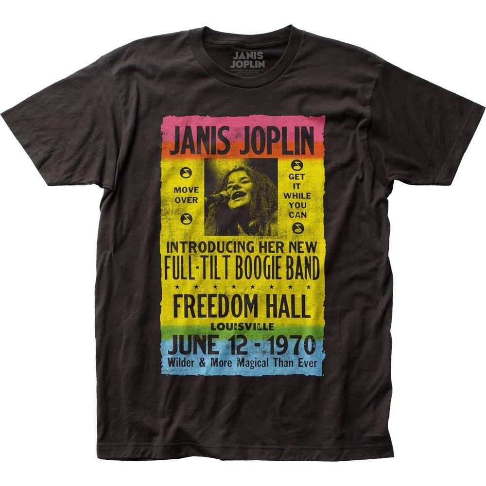 Janis Joplin Freedom Hall Mens T Shirt Music Classic Rock Band Tee New Black Unisex T-Shirt S