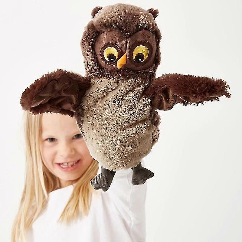 Kawaii Cartoon Animal Owl Bird Plush Hand Puppet Baby Bedtime Story Christmas Gift Holiday Gift 25cm