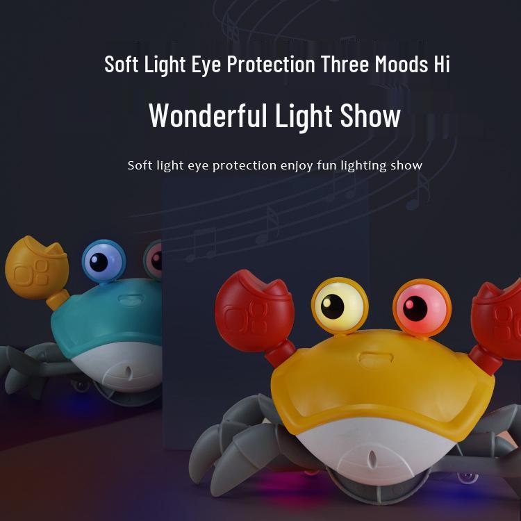 Rechargeable Crawling & Dancing Crab Toy with Lights and Music