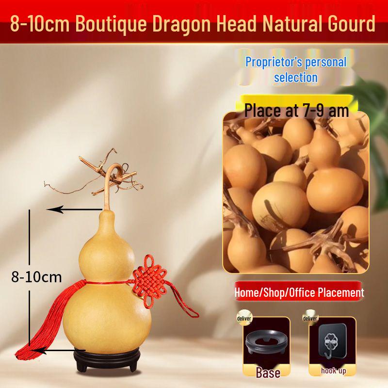 Přívěsek z pravé tykve Feng Shui: Přírodní ozdoba přitahující bohatství pro vstup, obývací pokoj nebo kancelář.