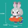 Diy Cute Animals Zoo Rabbit Fox Carrot Otter Popular Movie Animation Decoration Construction Blocks Kit Girl Blocks Model Kid Toy Children