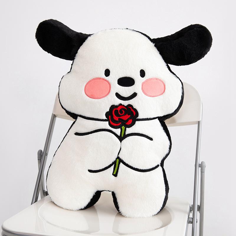 Valentine's Day Original Flowers Puppy Pillow Doll Doll Cute Plush Toys Biye Pig Doll Cushion