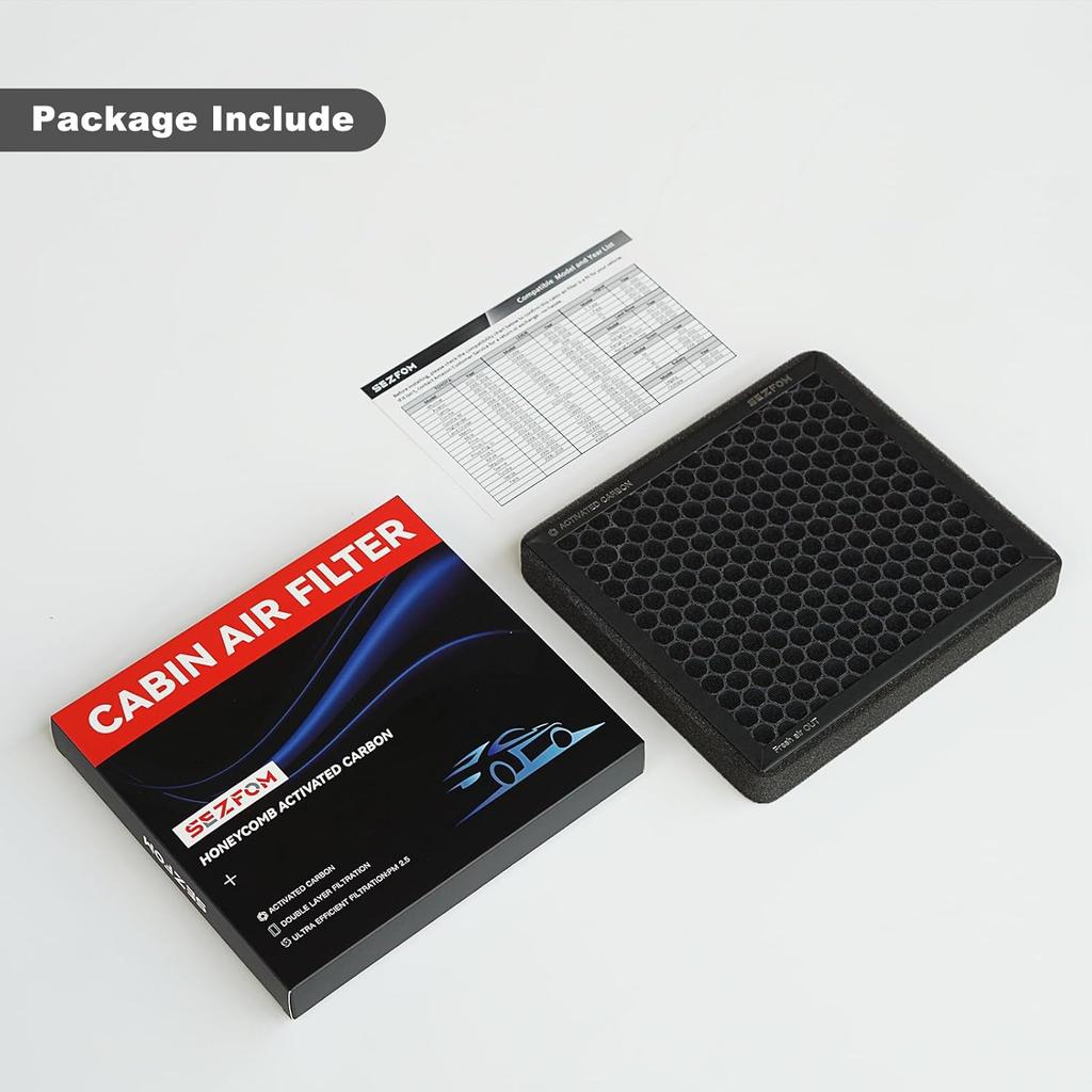 Cabin Air Filter For Toyota 4Runner Highlander RAV4 Tundra Camry Corolla Prius Sienna Avalon (2010-) Lexus ES RX NX Subaru Outback,Dual Layer Air
