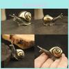 Brass Vintage Insect Figurine With Snail Design For Home Decor And Aromatherapy