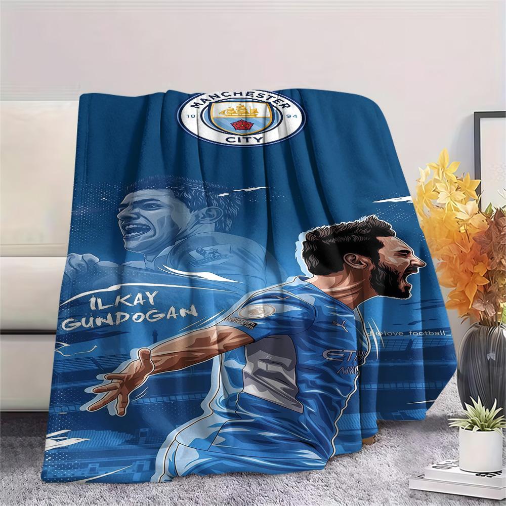 The Blues Team Print FlAannel Blanket, High Quality Comfortable for All Seasons, Home Decor, Warmth and Comfort