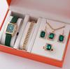 Colier pandantiv, cercei, inel, set diamant, set bijuterii decorative de modă pentru mireasă, european și american, set din trei piese