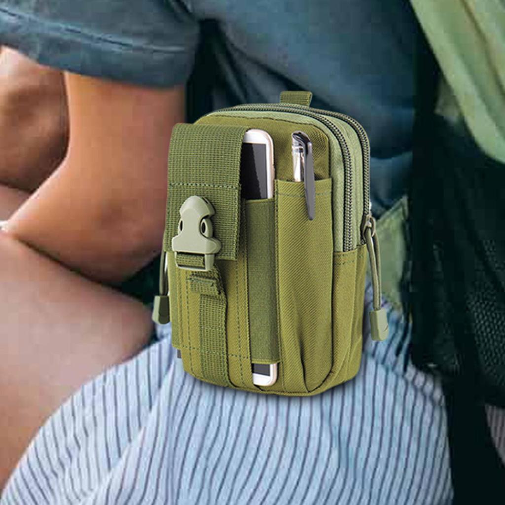 Waist Bag Oxford Waterproof Waist Bag Fanny Pack Waterproof Large Capacity Phone Case Wallet Pouch Gadget Pocket with Belt