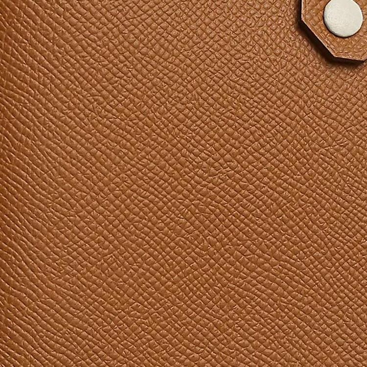 Hermes Tarmac Dot Epsom Calfskin Card Holder Passport Holder Women accessories Gold-Brown Gray-White H078483CKBB