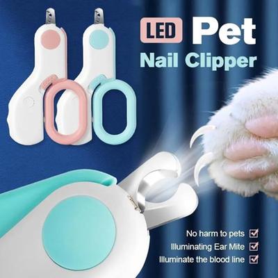 Tagliaunghie Professionale per Animali Domestici Luce LED Tagliaunghie per Animali Domestici Forbici per Toelettatura Unghie per Gatti Cani Piccoli Forbici Accessori per Gatti