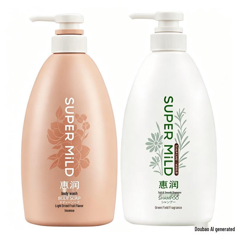 SUPER MiLD Green Field Fragrance Shampoo & Fruity Shower Gel Set