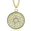 Sieben Engel Magischer Kreis Salomons Siegel Amulett Halskette Anhänger Herren Punk Retro Glücksbringer Schmuck