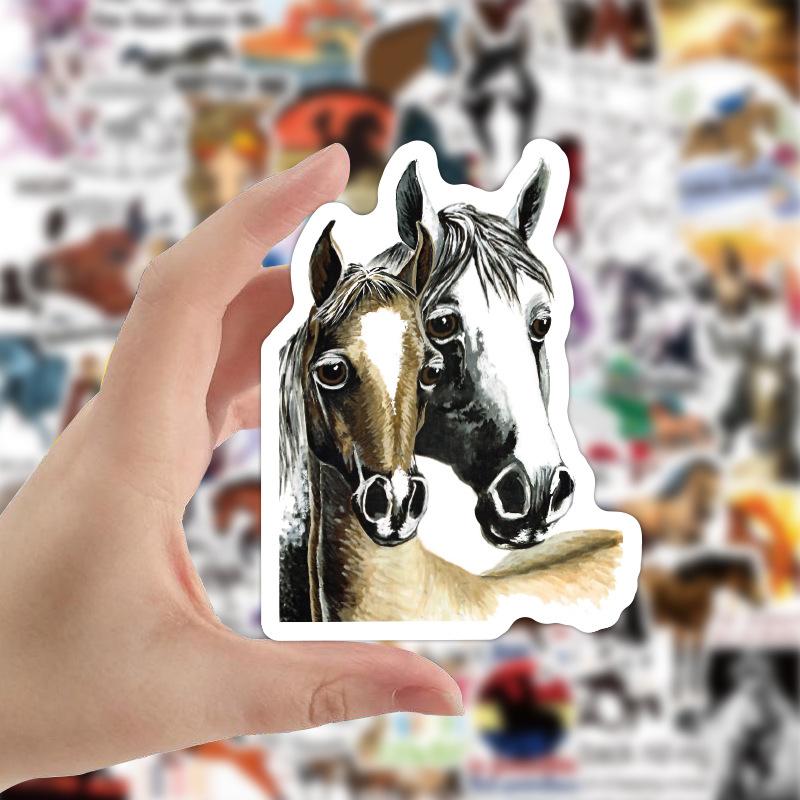 10/50PCS Creativity Colourful Galloping Horse Stickers Graffiti Stickers Cavia Porcellus Laptop Skateboard Car Stickers Luggage Stickers