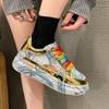 Women's Early Spring Full Diamond Fashionable Versatile Thick Bottom Rhinestone Casual Sports Sneakers