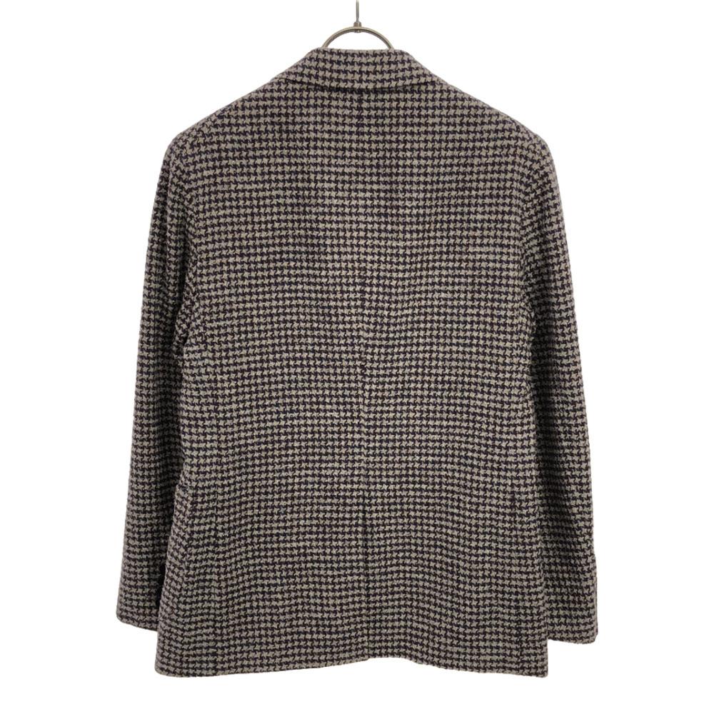 Durban Made In Japan Wool Blend Houndstooth Tailored Jacket Gray Men's Used