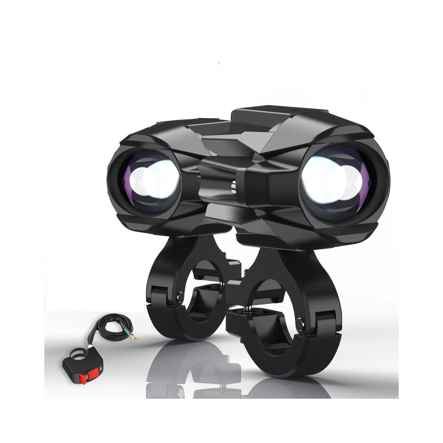Cross-border Mini Waterbird-Style Motorcycle Spotlight LED Electric Light Strobe High-Brightness Headlight External Mount 36 Watts&Mini waterfowl pair
