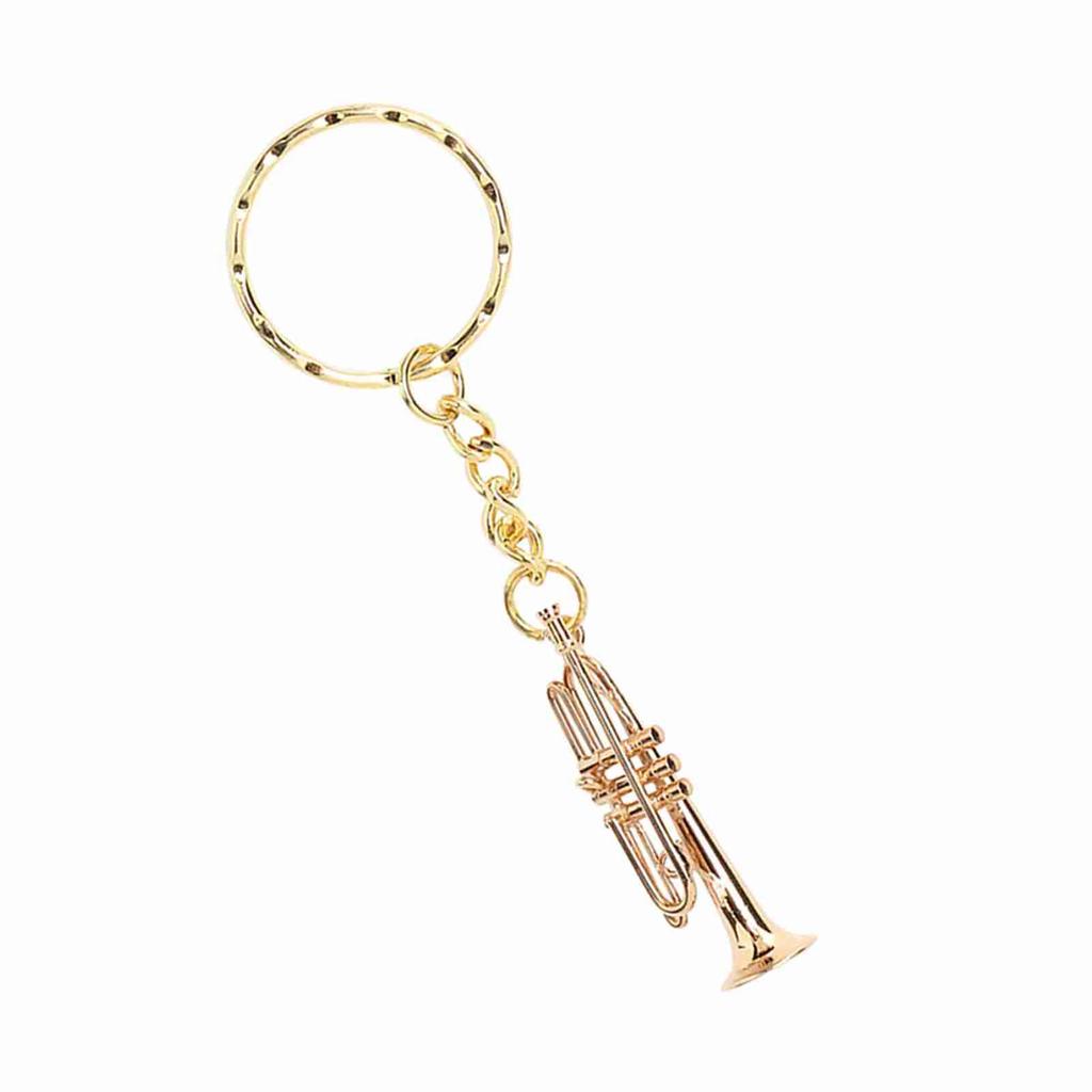 Fashionable Stylish Musical Instruments Keychain Trumpet Pendant Key Ring Gift Decoration