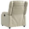 Electric Recliner Chair Cream Synthetic Leather