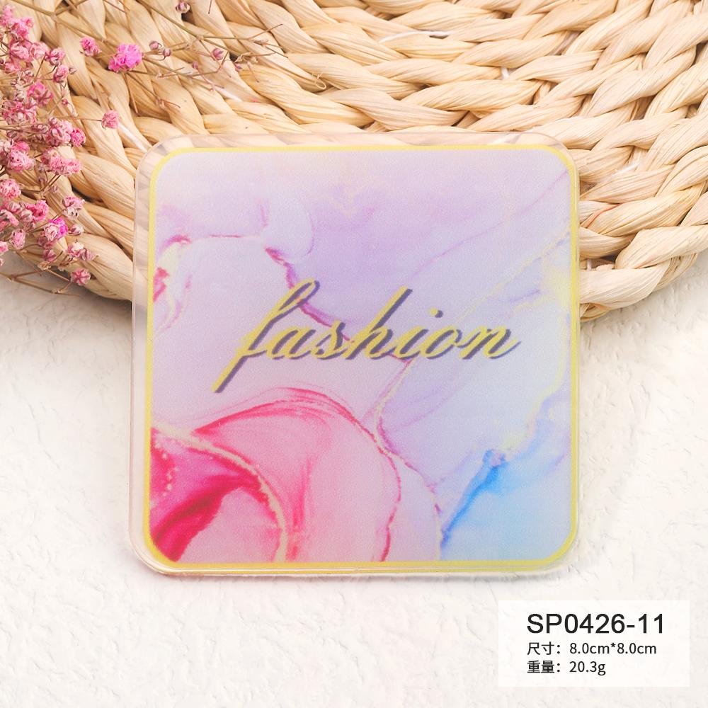 1pc Round/Square Painted Gel Polish Palette Natural Resin Onyx Display Board Holder Practice Nail Art DIY Tools