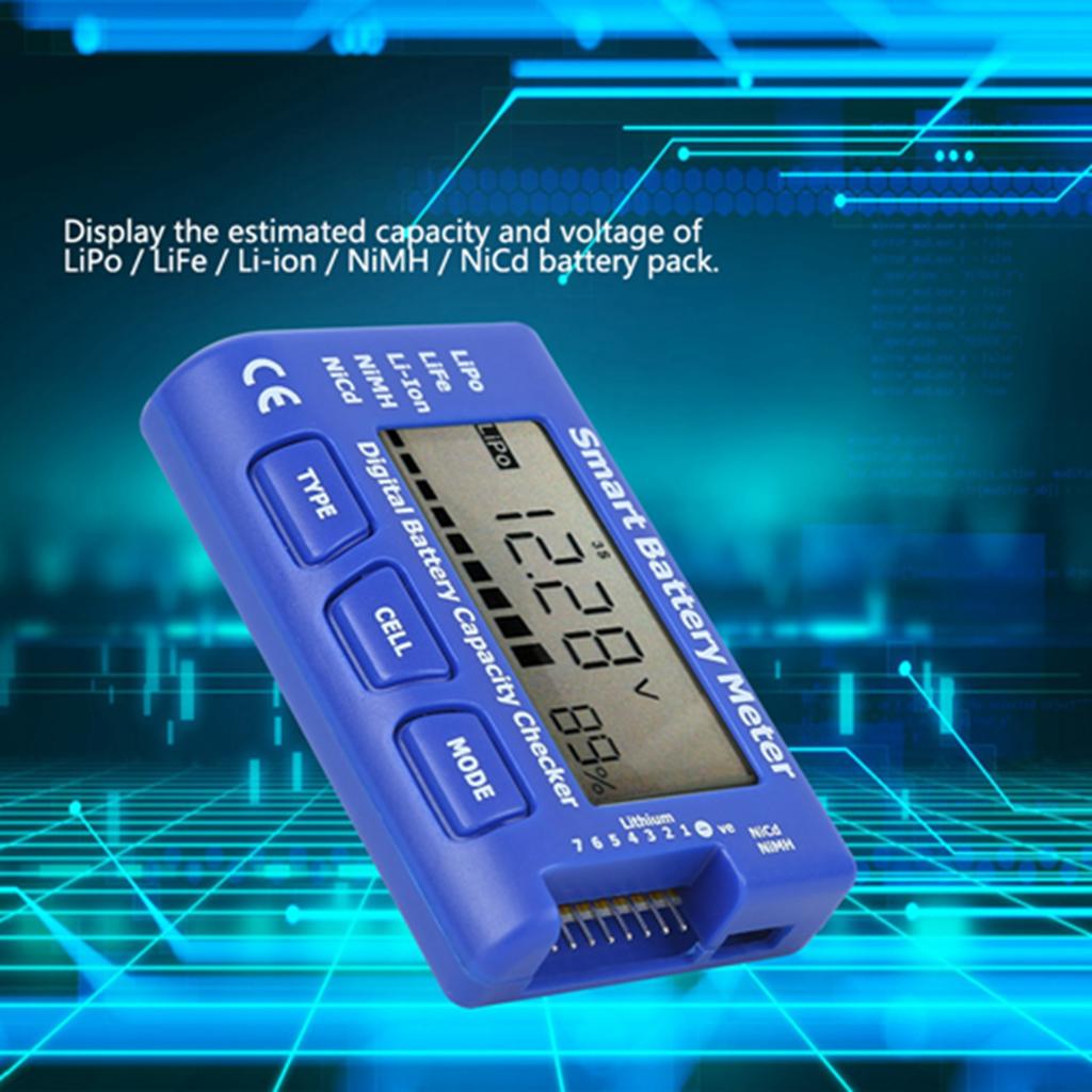 5‑In‑1 Intelligent Digital Battery Meter Battery Capacity Checker with LCD Display Battery Meter Battery Capacity Checker