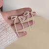 1 Pair Exaggerated All-Matched Earings Pearls Bowknot Ear Jewelry Niche Temperament Earrings for New Year Birthday Gift