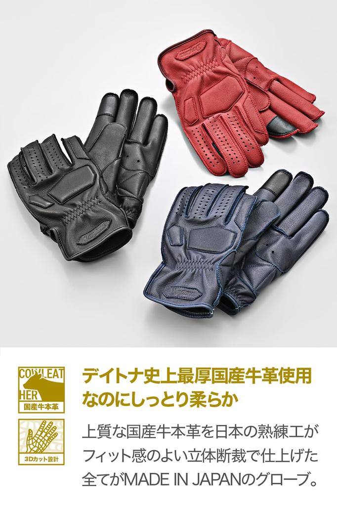 Daytona Motorcycle Leather Made In Smartphone Reinforced Externally Stitched Padded Size 65701 Gloves, Summer, Winter, Autumn, Spring, (Cowhide),