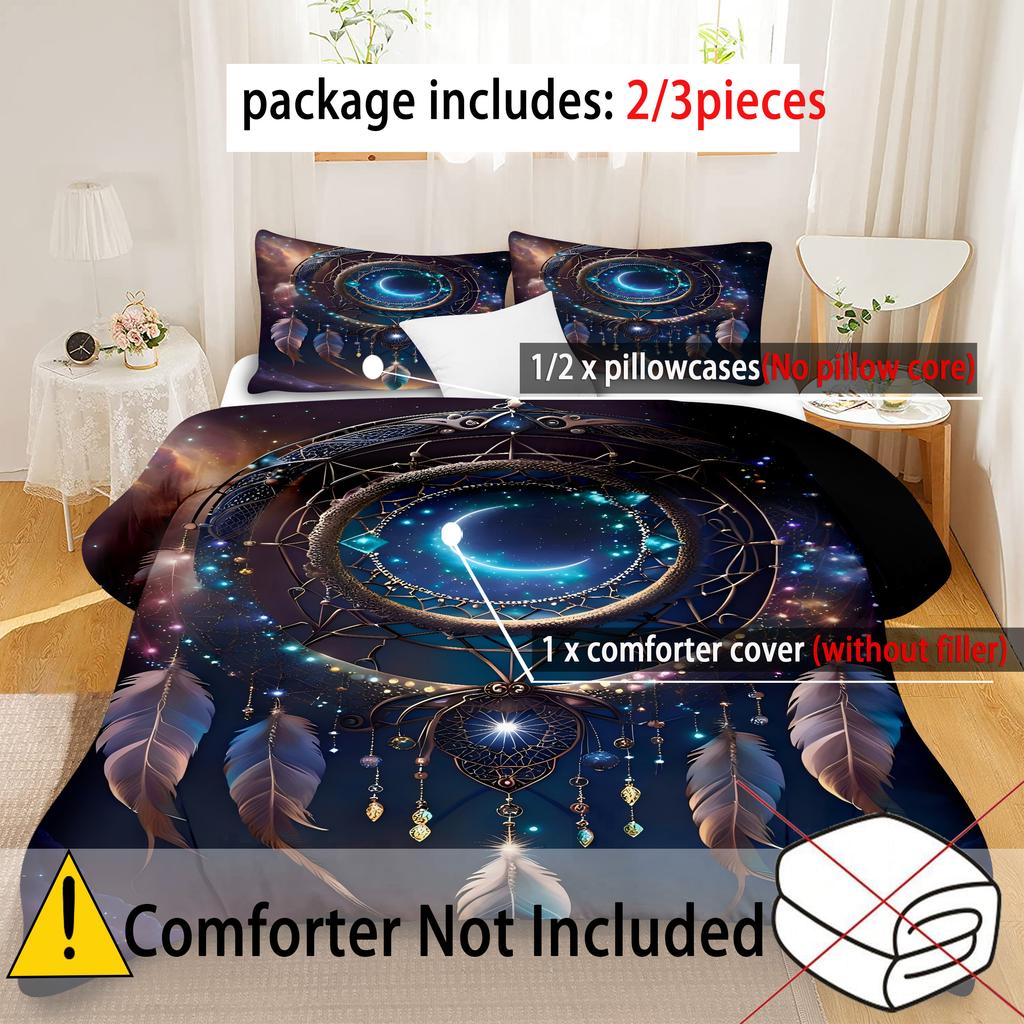 Dream Catcher Butterfly Flower 3D Printed Bedding Cover Insect Theme Black Duvet Cover For Teens Adults Quilt Cover Pillowcase