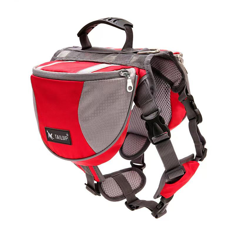 Pet Outdoor Backpack Large Capacity Dog Adjustable Saddle Bag Luxury Dog Backpack Harness Carrier For Traveling Hiking